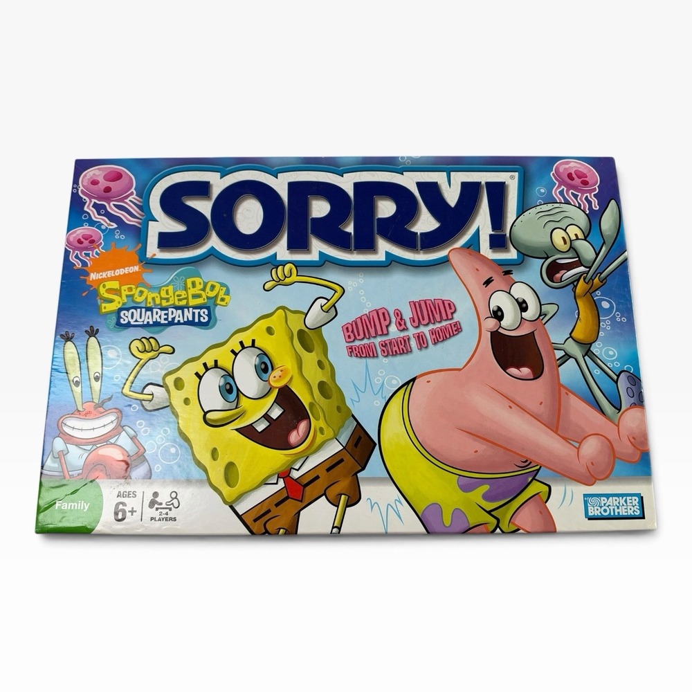 Sorry! SpongeBob SquarePants Edition Board Game Parker Brothers 2008 Complete